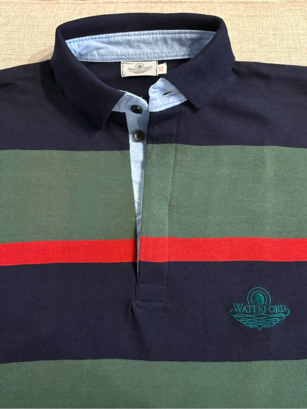 Waterford Ireland Rugby Shirt XXL Cotton Rich Made in Ireland Stripe
